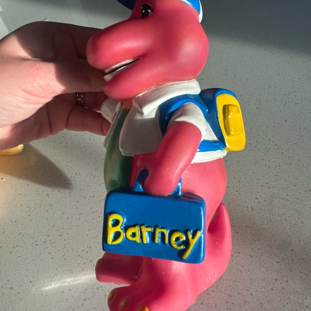 90's Vintage Y2K Barney The Purple Dinosaur Piggy Bank Story Time Back 2 School - Picture 5 of 5